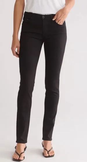 AG Adriano Goldschmied The Stilt Cigarette Leg Jeans Black Slim Straight 29R‎ thumbnail 1
