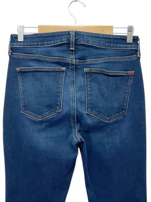 Spanx 5 Pocket High Rise Straight Jeans Size 29 Dark Wash Stretch Denim Blue thumbnail 6