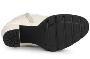 Allegra K Chunky Heel Combat Boots thumbnail 7