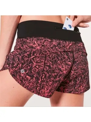 Lululemon Speed Up Short *2.5"Infinity Speed Up Short Glossy Black / Black Sz 10 thumbnail 8