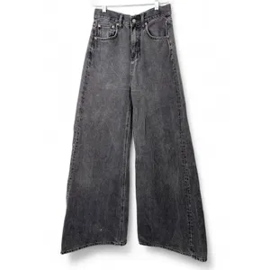 We the Free People 28 Libre Wide Leg Jeans Denim Washed Black Flare 31" inseam thumbnail 2