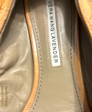Vera Wang Lavender Patent Leather Ballet Flats Nude Size 8 thumbnail 6