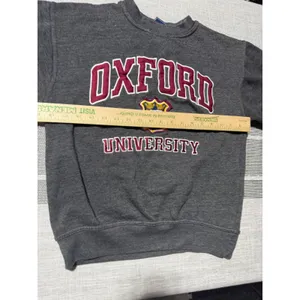 Oxford‎ University Sweatshirt Womens XS Gray Crewneck Pullover Collegiate Crest thumbnail 4