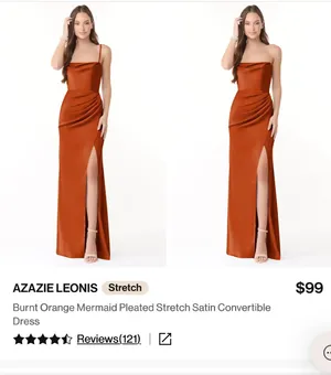 Azazie Burnt Orange Dress thumbnail 1