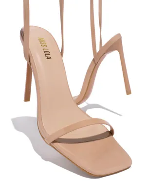 Miss Lola Lace Up High Heels thumbnail 3