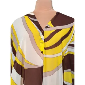 Zara Retro 70s Abstract Kaftan Dress Boho Caftan Oversized Maxi Resort Lounge thumbnail 3