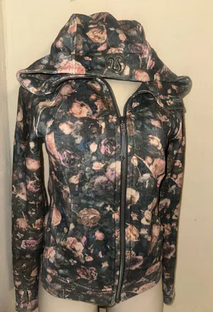 Lululemon Floral Print Athletic Hoodie Jacket thumbnail 1