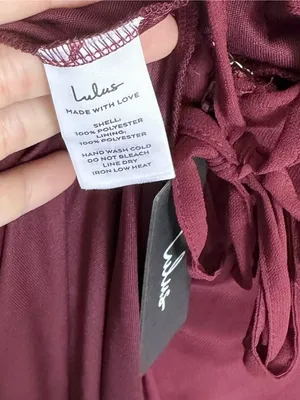 NWT Lulus Event Ready Burgundy Backless Lace-Up Maxi Dress - Size: Medium thumbnail 5