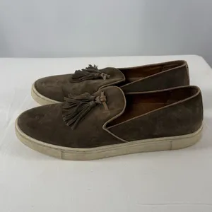 Frye‎ Suede Gemma Tassel Slip On Shoe in Brown Size 10 thumbnail 2