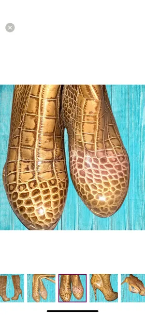 Charles David Faux Animal Skin Knee High Boots thumbnail 4
