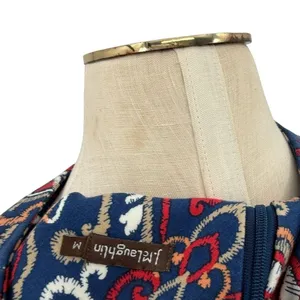 J McLaughlin Devon Sleeveless Shift Dress Blue Red Medallion Print‎ Medium thumbnail 11