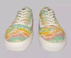 Vans Women 8 Psychedelic Tie Dye Pastel Old Skool Low Shoes Sneakers 500714 thumbnail 4
