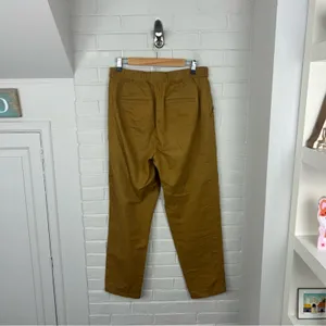 LOFT Khaki High Rise Button Detail Casual Pants Size 4 thumbnail 9