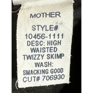 MOTHER Denim Snacks High Waisted Twizzy Skimp Jeans Womens 25 Black Smacking Good thumbnail 10