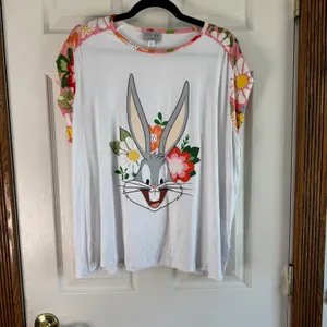 Unique Vintage Looney Tunes Bugs Bunny Floral‎ Graphic Tee Shirt 1X/16 thumbnail 7