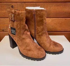 a.n.a Ronnie Faux Suede Boots Sz 9.5 Whiskey NIB thumbnail 1