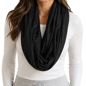 Beyond Yoga Infinity Scarf Black Athleisure Hidden‎ Zip Pocket Travel Stretch thumbnail 1
