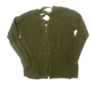 Olive‎ Green Long Cardigan Granola Goblin Grunge Whimsigoth Baggy Boho Cozy IX thumbnail 2