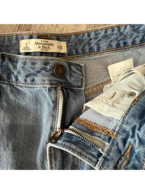 Abercrombie & Fitch Women's Size 2 W26 Distressed Denim Cutoff Short High Rise thumbnail 3