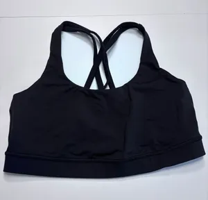 lululemon athletica Black Crisscross Sports Bra Size 10 (M) thumbnail 1