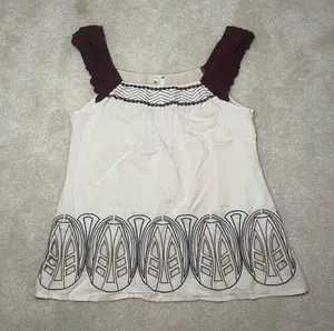 Cottage Core Blouse with Cutouts Size Small Multiple thumbnail 1