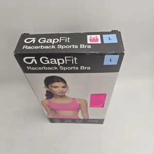GapFit Women's Racerback Sports Bra Pink Size L Removable Cups Adjustable Straps thumbnail 3
