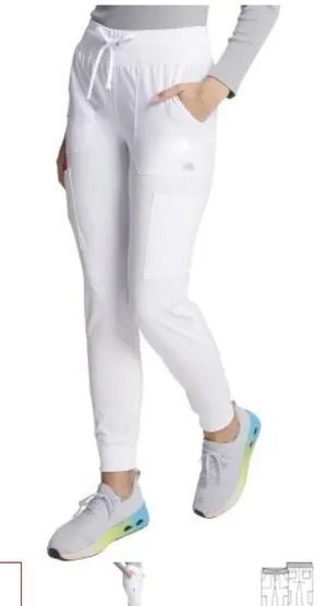 Dickies medical EDS Essentials contemporary white jogger scrubs pants si… thumbnail 1