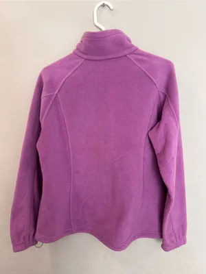 Columbia Jacket Purple Fleece Full Zip Light Weight Coat Size Large thumbnail 4