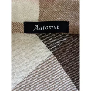 Womens XL Brown Cream Plaid Flannel Shacket Oversized Button Down Shirt thumbnail 7