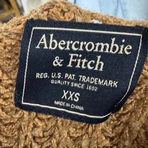 Abercrombie‎ & Fitch Brown Cable Knit Open Front Cardigan Sweater XXS thumbnail 4