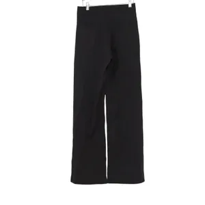 Womens Black High Waisted Wide Leg Trousers Gold Buckle Detail Dress Pants O/S thumbnail 3
