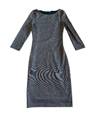 Alice + Olivia Silve Sheath Dress 3/4 Sleeves Mesh Back Stretch Flattering XS thumbnail 1