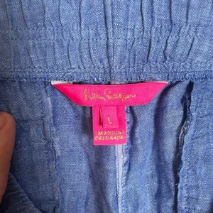 LILLY PULITZER- Brea Linen Shorts Blue Casual Pull On Summer Travel Resort Prep thumbnail 6