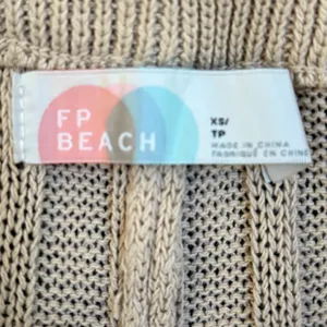 Free People Beach Tan‎ Ribbed Knit Sweater Pants Size XS EUC thumbnail 7