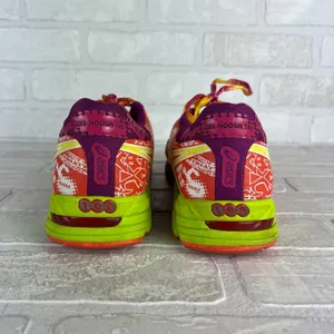 ASICS GEL Noosa Tri 9 Womens 9.5 Running Shoes Neon Multicolor‎ Triathlon T458N thumbnail 2
