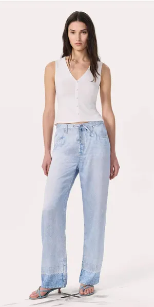 rag & bone miramar satin phoebe drawstring pant  thumbnail 1