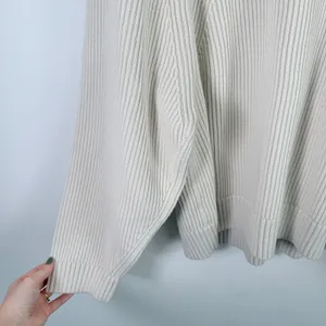 Lululemon Cotton Blend Crewneck Ribbed Sweater Bone Chunky Casual Womens Medium thumbnail 4