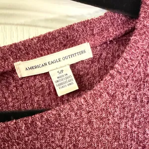 American Eagle Outfitters Maroon Knit Sweater, Small thumbnail 2
