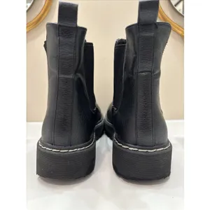 Black Leather Platform Boots Size 7.5 sincerely Jules Sleek‎ Hippie Retro thumbnail 5
