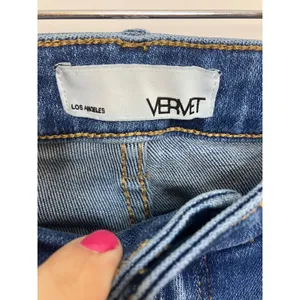 Vervet Skinny Jeans Womens 29 Blue Excellent Raw Hem Stretch Cropped V2159M thumbnail 3