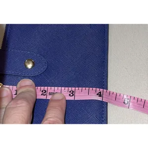 Travelambo Womens Slim Bifold‎ Wallet Blue Vegan Leather Card Organizer Zipper thumbnail 7