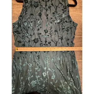 Hutch Floral Velvet Burnout‎ Jumpsuit In Dark Green Size Large Sleeveless thumbnail 9
