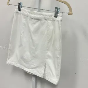 Garage White Mini Skirt Front Slit Back Zip Size XS 100057459 Stretch Summer thumbnail 2