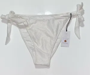 Shade & Shore NWT White Tie-Side Bikini Bottom thumbnail 3