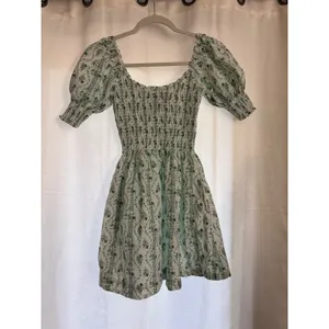 Hill House NAIA Nap Dress White Green Floral Size XXS thumbnail 3