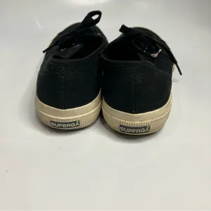 Superga black canvas sneakers unisex‎ sizing thumbnail 4