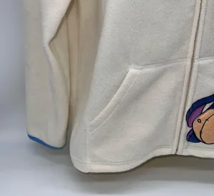 Disney Eeyore Fleece Zip Front Jacket w/Kangaroo Pockets & Eeyore Patch-Size 7-9 thumbnail 4