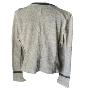 LOFT Gray Jacket Blazer‎ Womens Size L Button Up Career Casual Cadet Neutral thumbnail 3