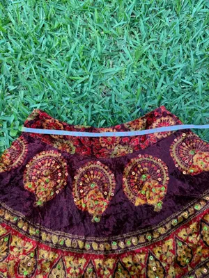 Vintage Temptation NWT Velvet Tapestry Midi Skirt Boho Festival Y2K Medium thumbnail 3