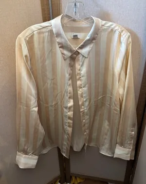 FINAL MARKDOWN a new day Awning Striped Blouse Large NWT thumbnail 1